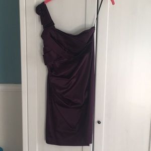 Plum cocktail dress